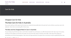 Desktop Screenshot of carsforkids.com.au