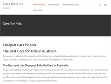 Tablet Screenshot of carsforkids.com.au
